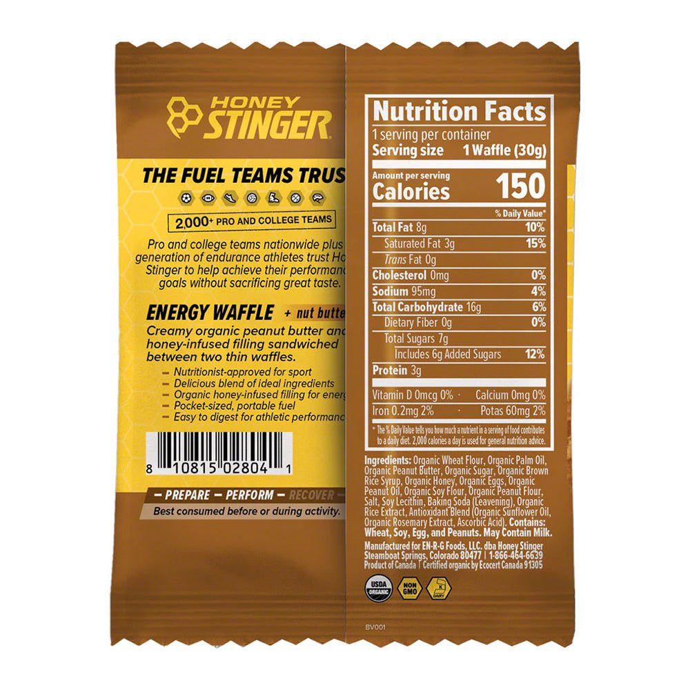 Honey Stinger Waffle - Peanut Butter - Fuel Goods
