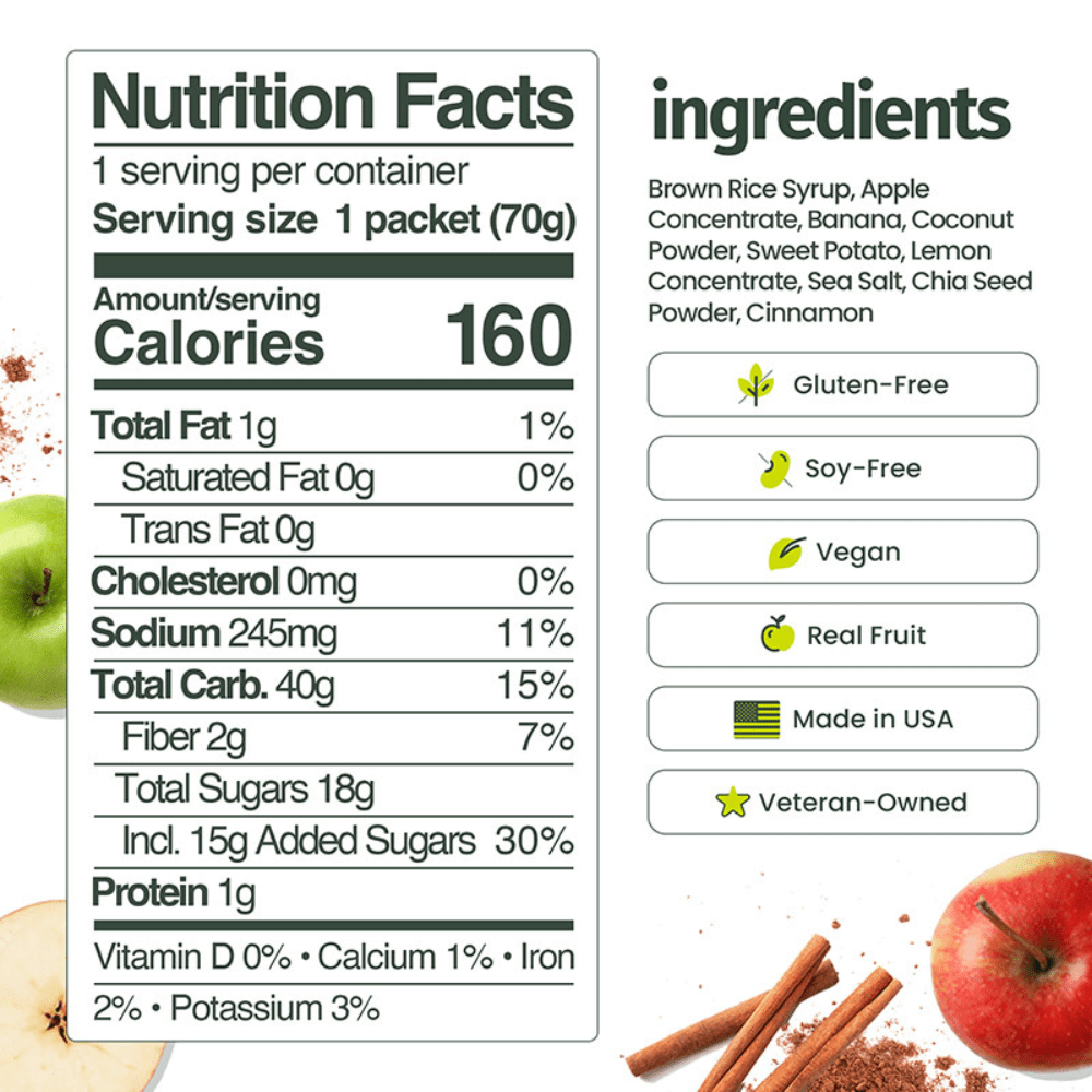 Huma Chia Energy Gel - Ultra Apple Pie - Fuel Goods