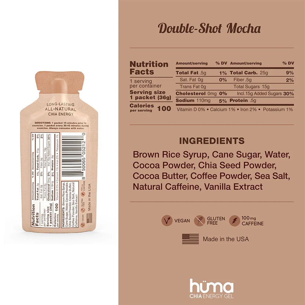 Huma Energy Gel - Double Shot Mocha - Fuel Goods