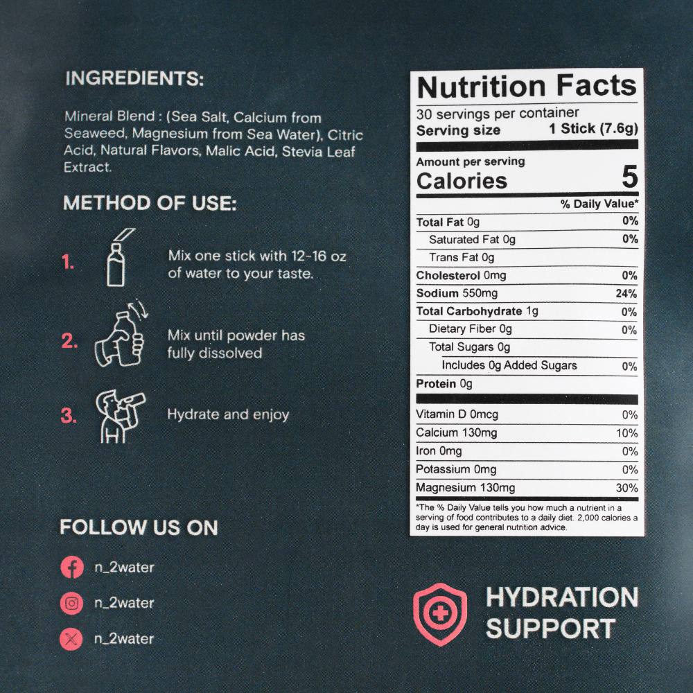 N2 Water Hydration Mix - Margarita - Fuel Goods
