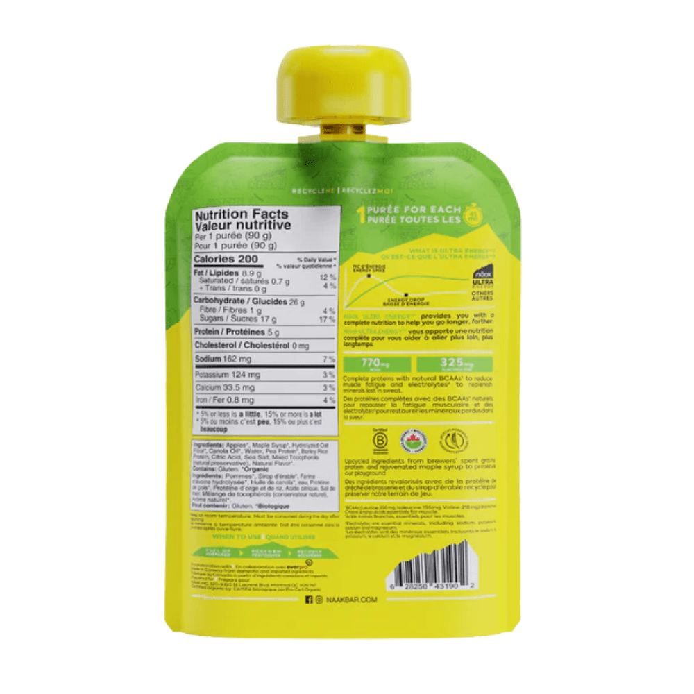 Naak Ultra Energy Purees - Apple and Maple Syrup - Fuel Goods
