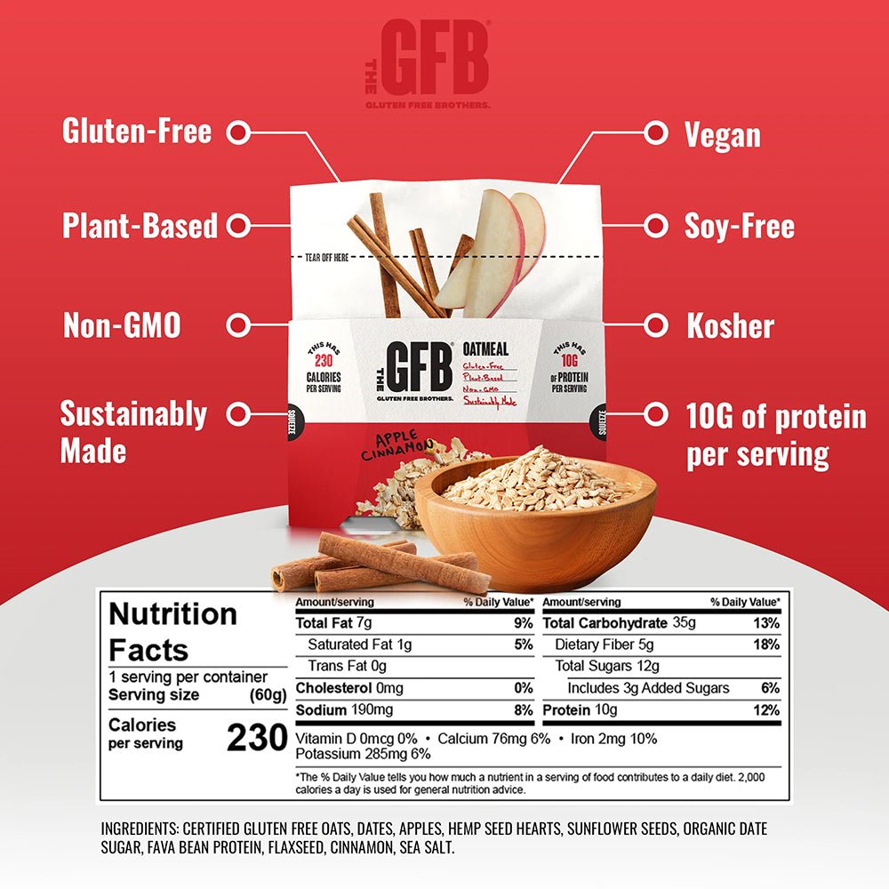The GFB Oatmeal - Apple Cinnamon - Fuel Goods