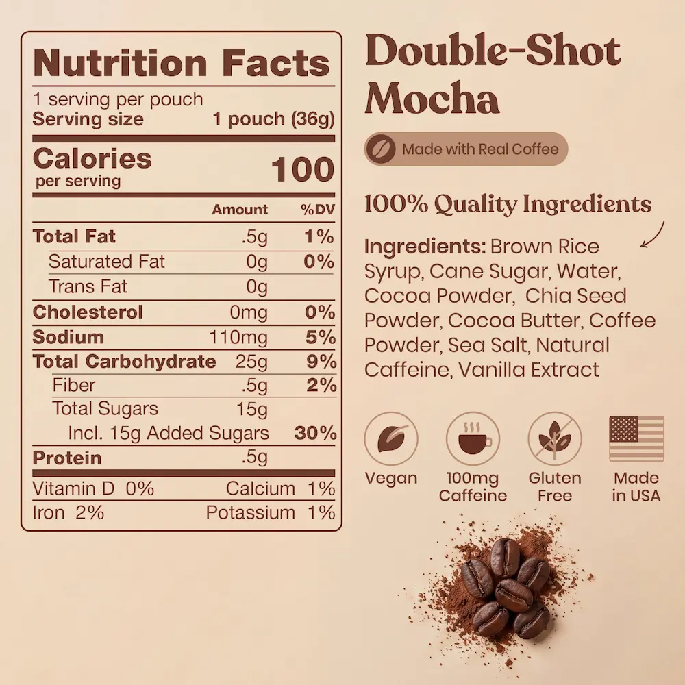 Huma Energy Gel - Double Shot Mocha