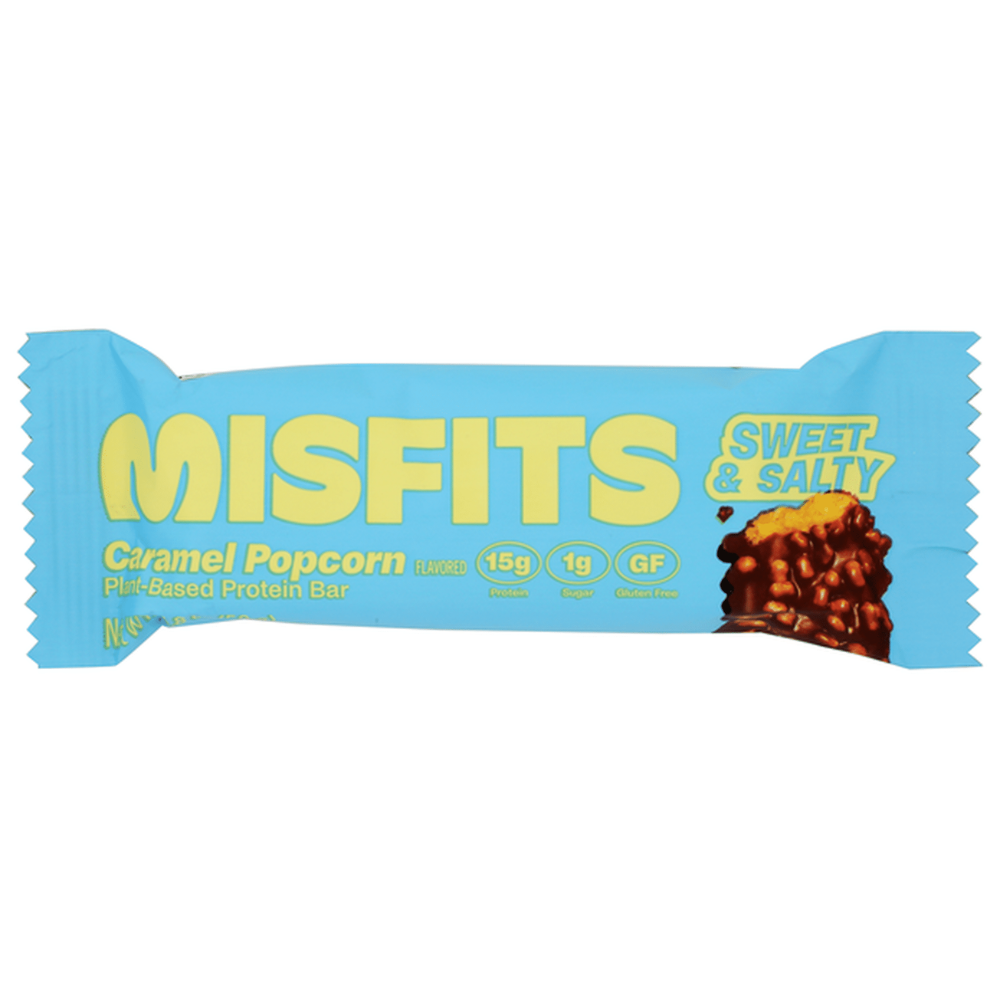Misfits Plant Based Protein Bar - Caramel Popcorn