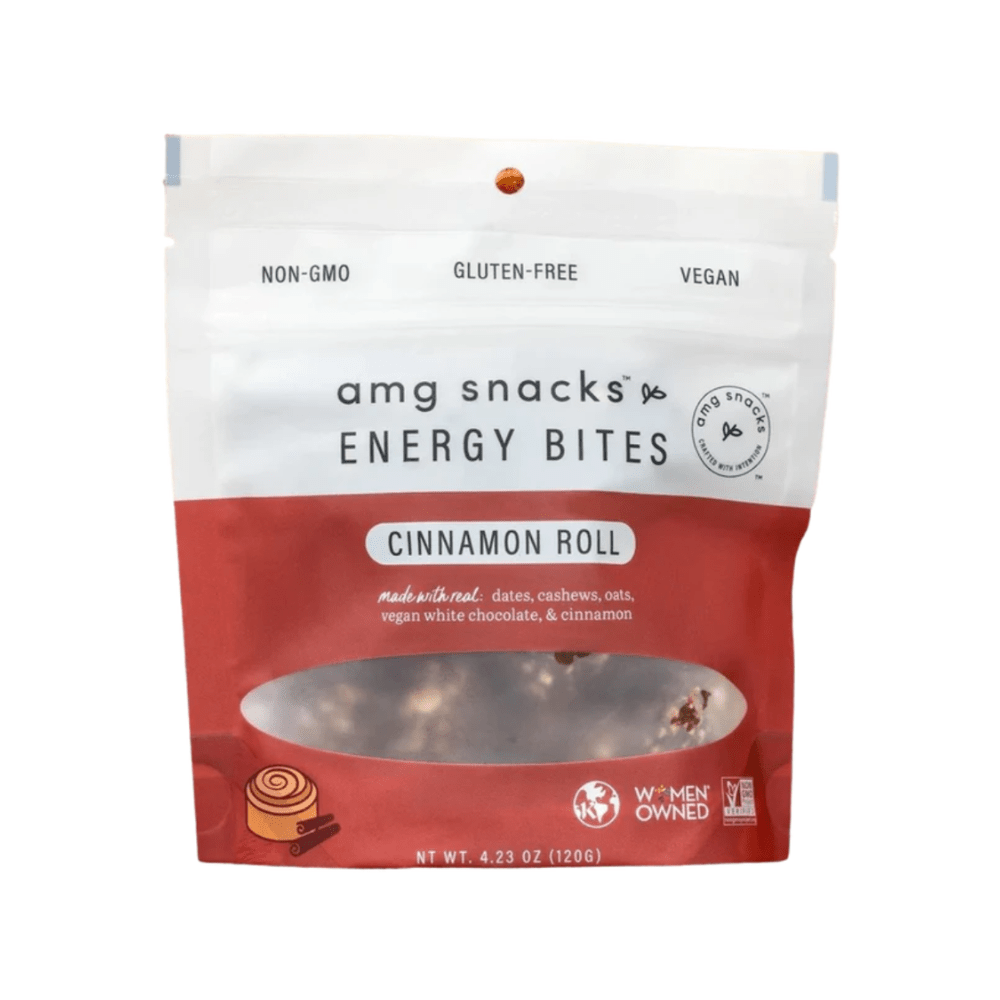 AMG Snacks Energy Bites 4oz - Cinnamon Roll - Fuel Goods