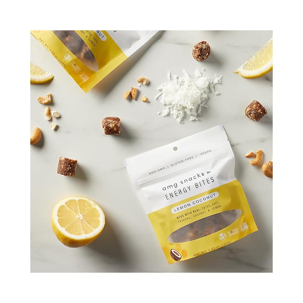 AMG Snacks Energy Bites 4oz - Lemon Coconut - Fuel Goods