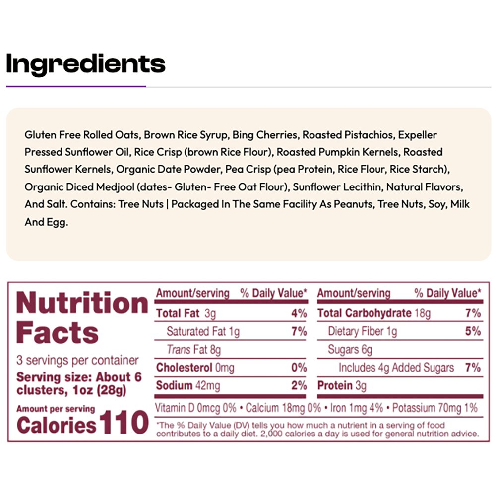 B'cuz Granola Bites - Cherry Pistachio – Fuel Goods