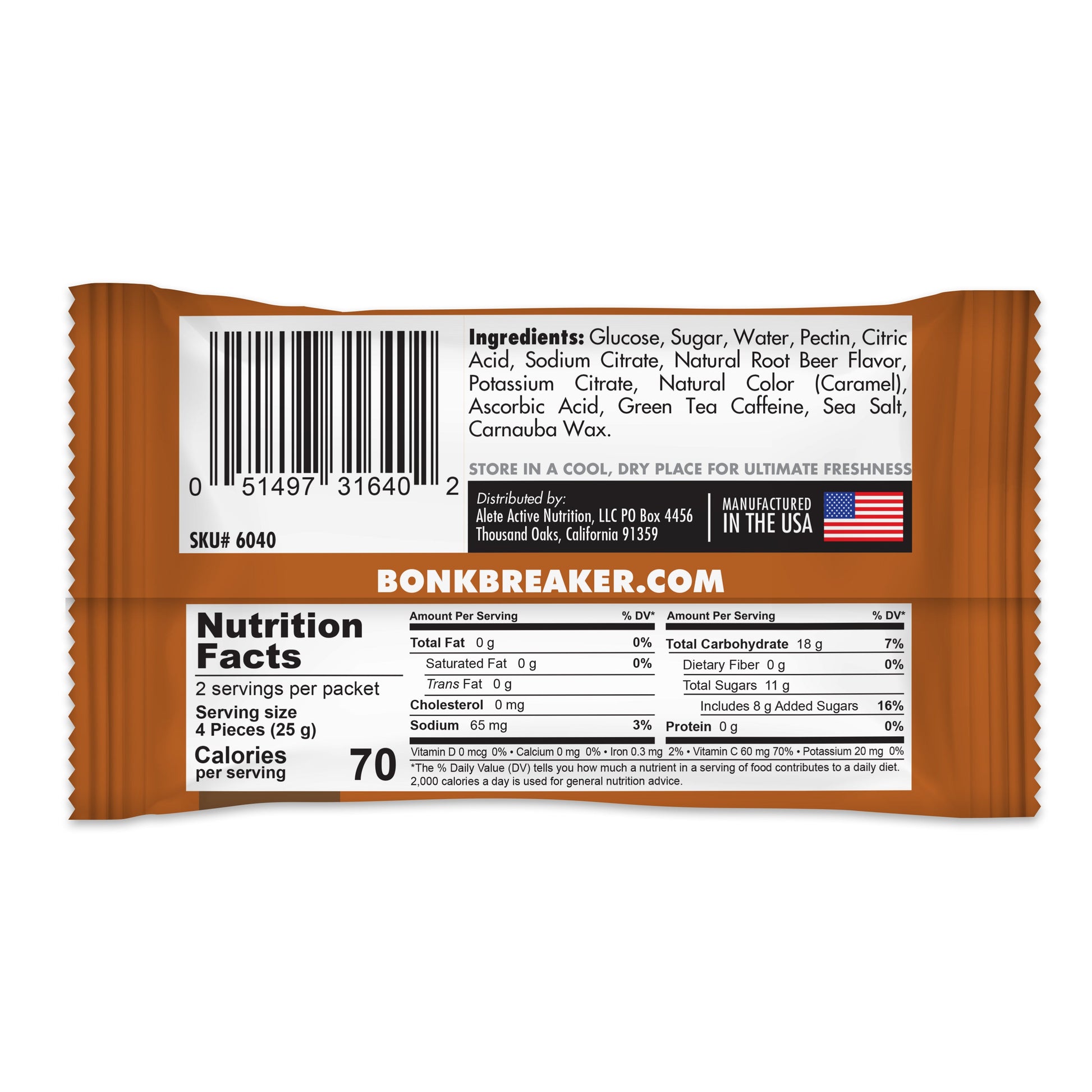 Bonk Breaker Caffeinated Energy Chews - Root Beer - Fuel Goods