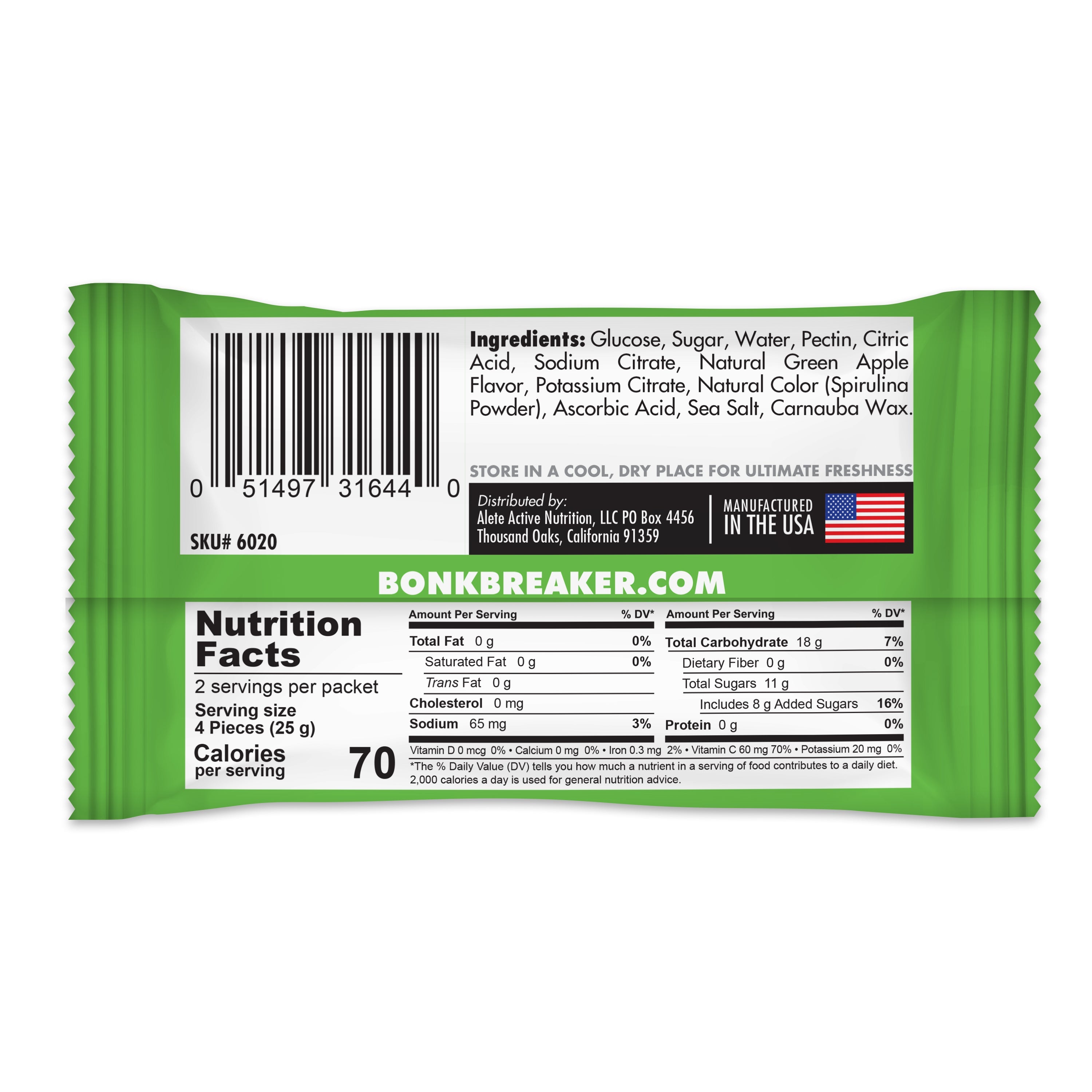 Bonk Breaker Energy Chews - Green Apple - Fuel Goods