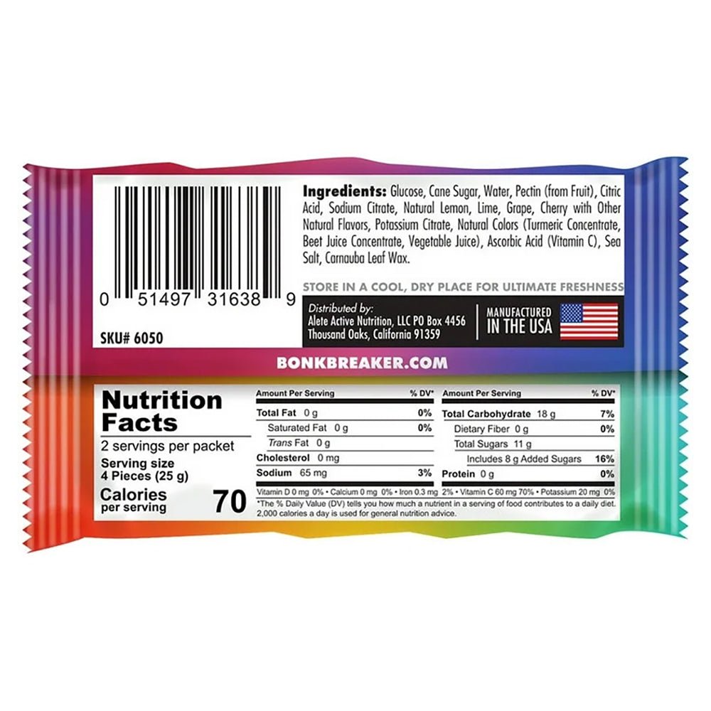 Bonk Breaker Energy Chews - Rainbow Blast - Fuel Goods