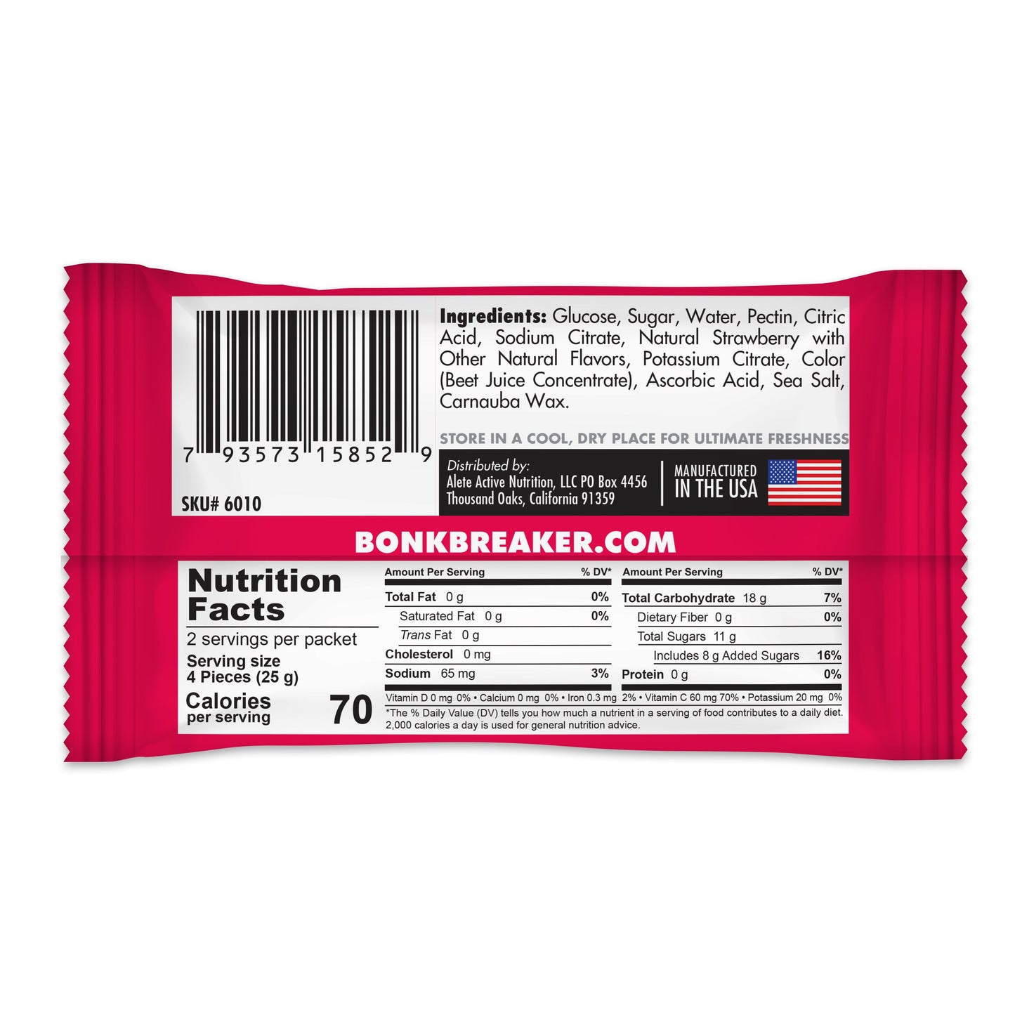 Bonk Breaker Energy Chews - Strawberry - Fuel Goods