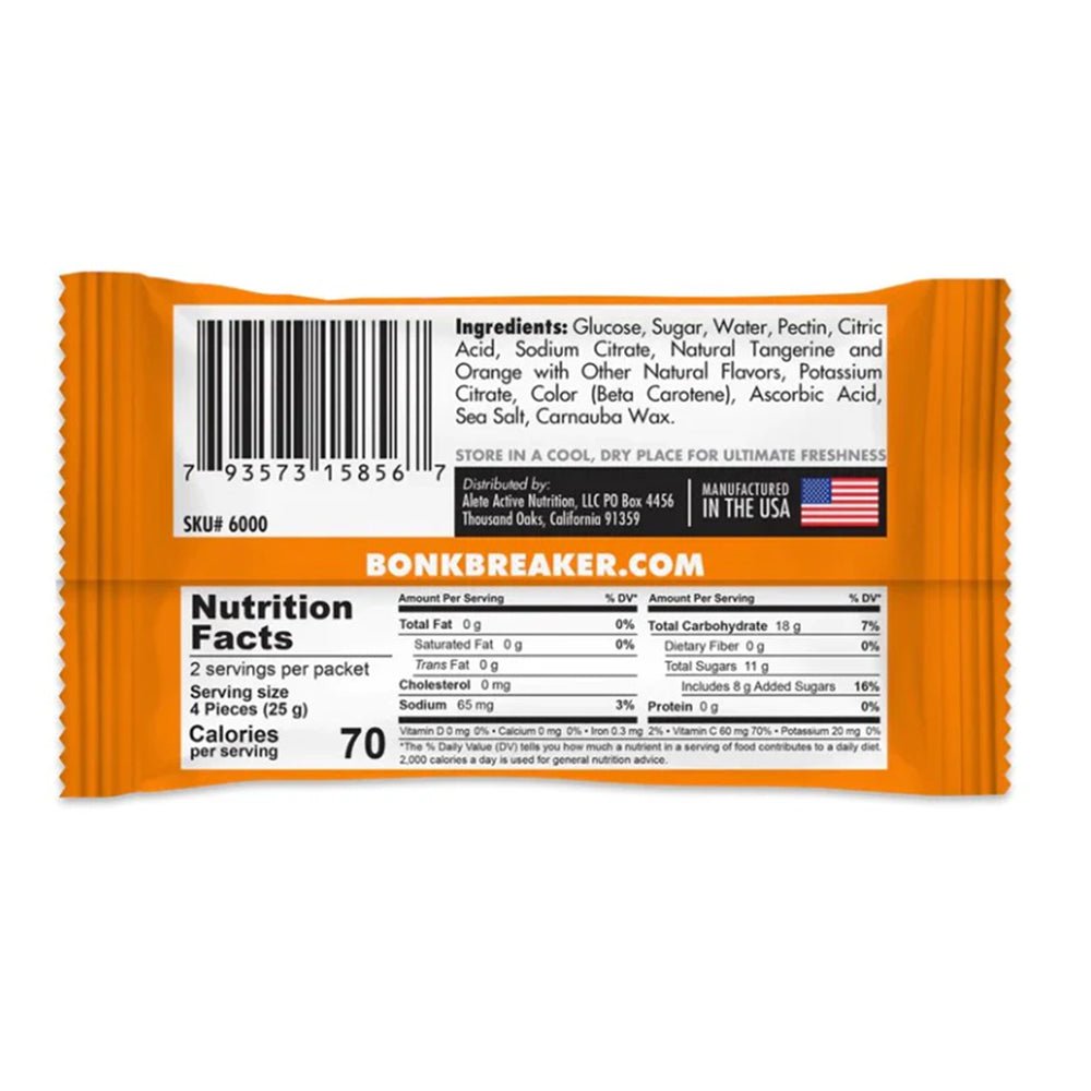 Bonk Breaker Energy Chews - Tangerine Orange - Fuel Goods