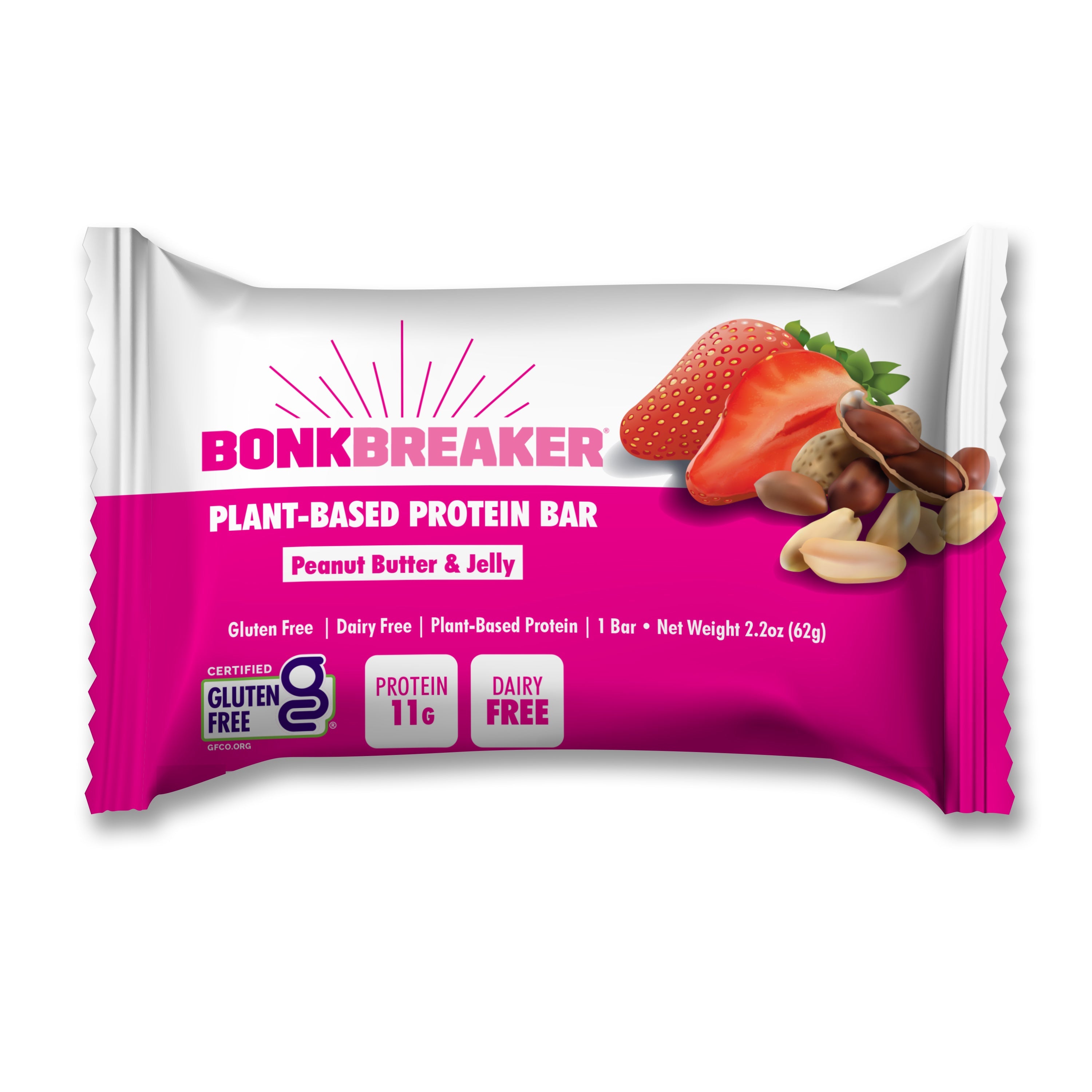 Bonk Breaker Plant Based Bars - Peanut Butter & Jelly - Fuel Goods