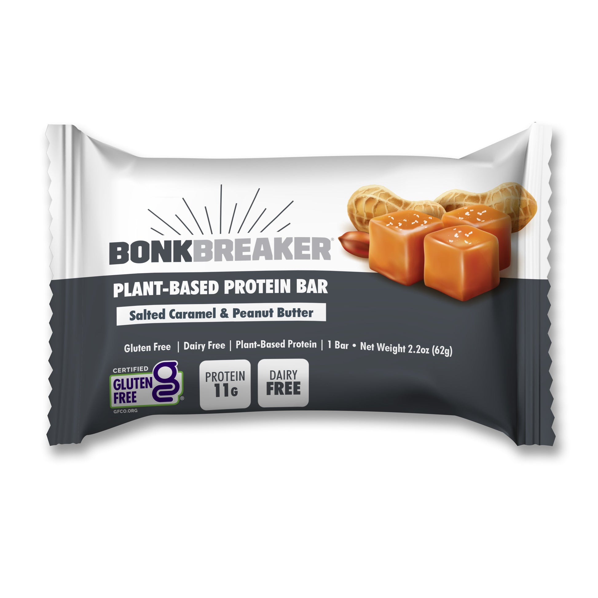 Bonk Breaker Plant Based Bars - Salted Caramel & Peanut Butter - Fuel Goods