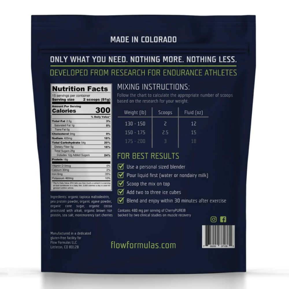 Flow Formulas - Recovery Drink Mix - Chocolate - Fuel Goods