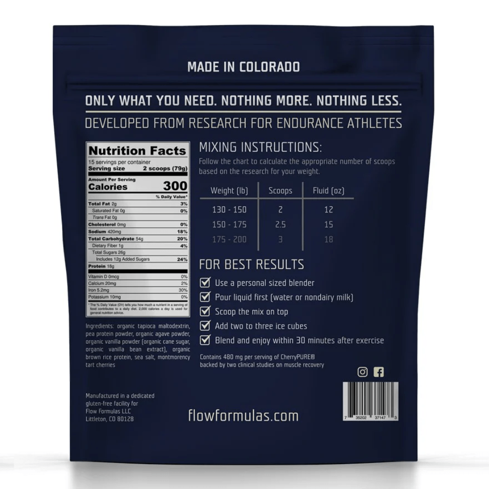 Flow Formulas - Recovery Drink Mix - Vanilla - Fuel Goods