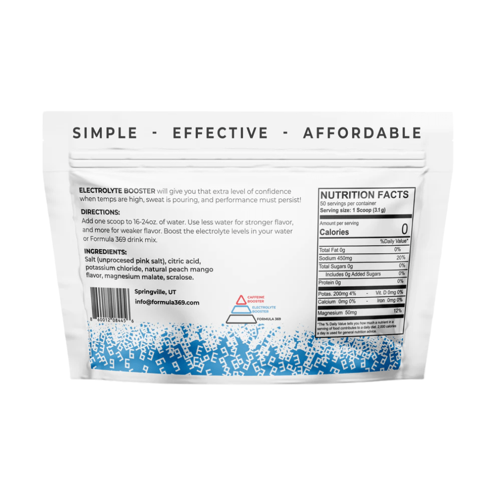 Formula 369 Electrolyte Booster Drink Mix - Salted Peach Mango - Fuel Goods