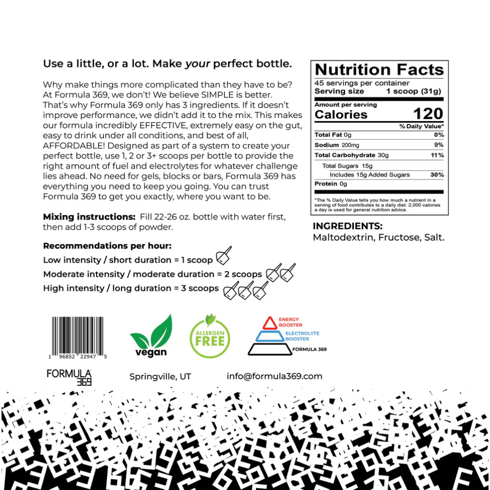 Formula 369 Endurance Fuel Drink Mix - Fuel Goods