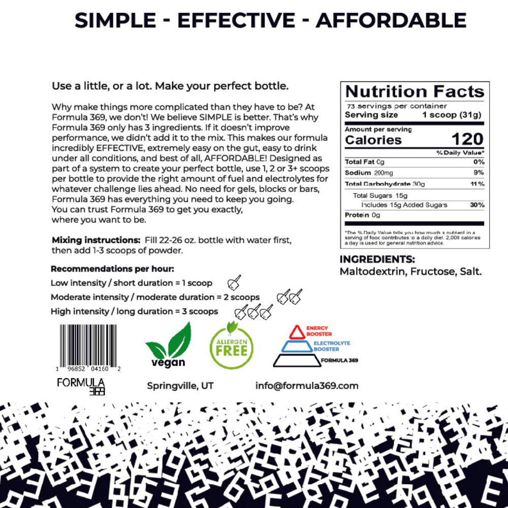 Formula 369 Endurance Fuel Drink Mix - Fuel Goods
