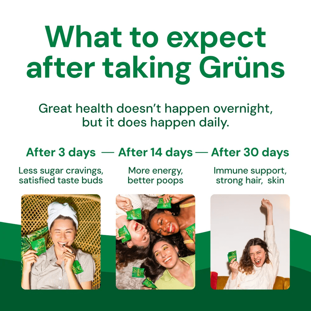 Gruns Superfoods Greens Gummies - Original - Low Sugar - Fuel Goods