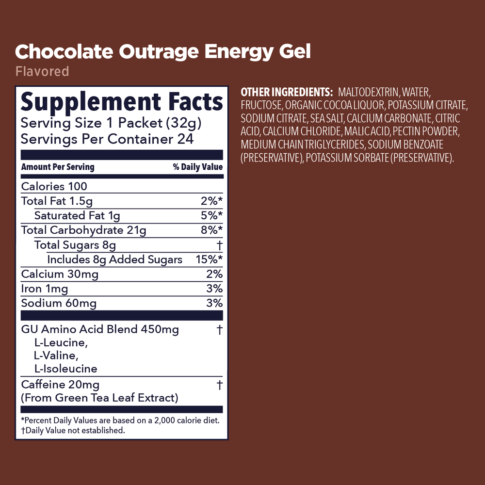 GU Energy Gel - Chocolate Outrage - Fuel Goods
