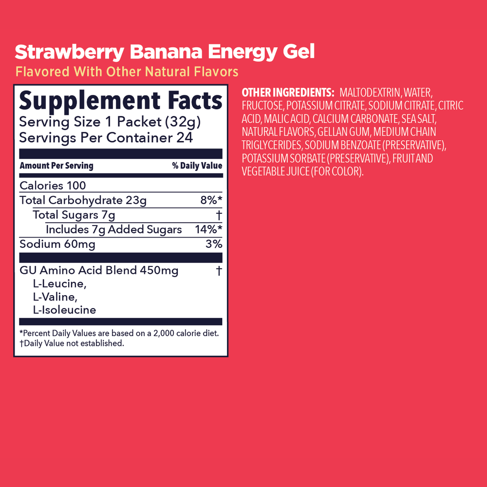 GU Energy Gel - Strawberry Banana - Fuel Goods