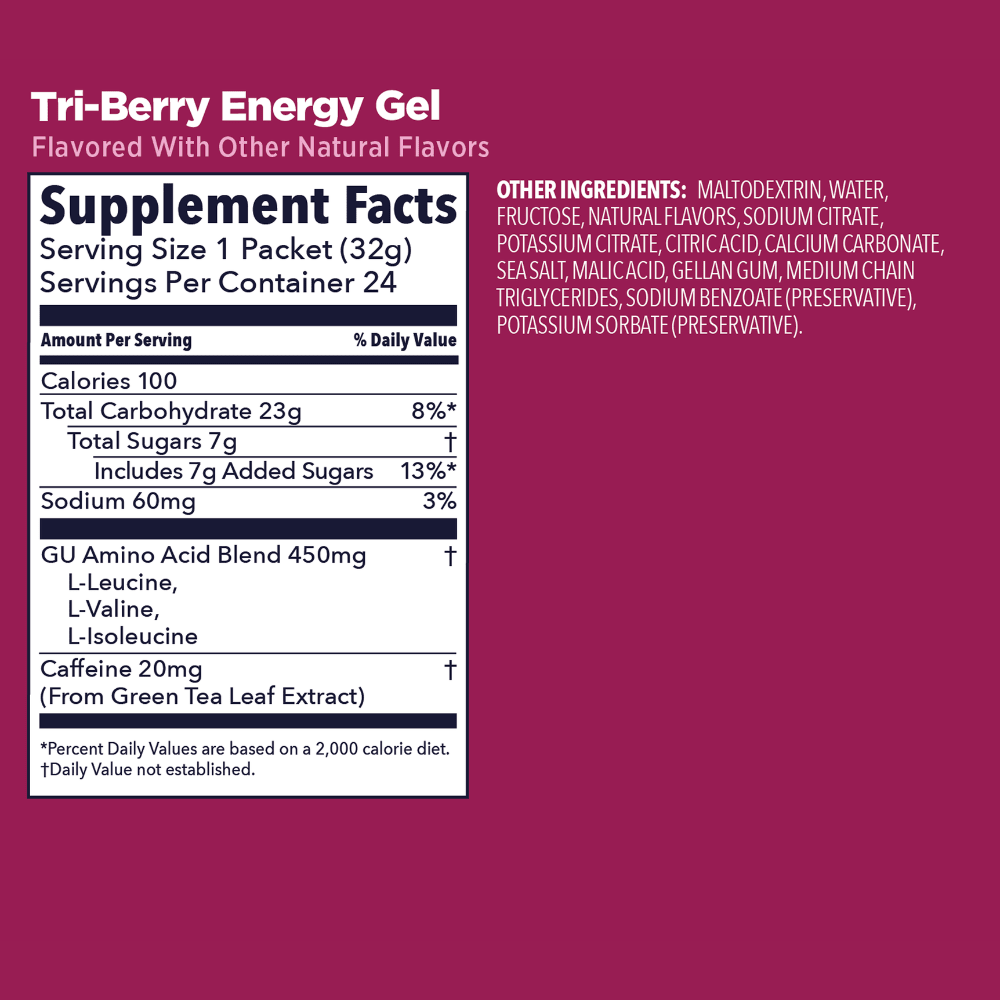 GU Energy Gel - Tri Berry - Fuel Goods