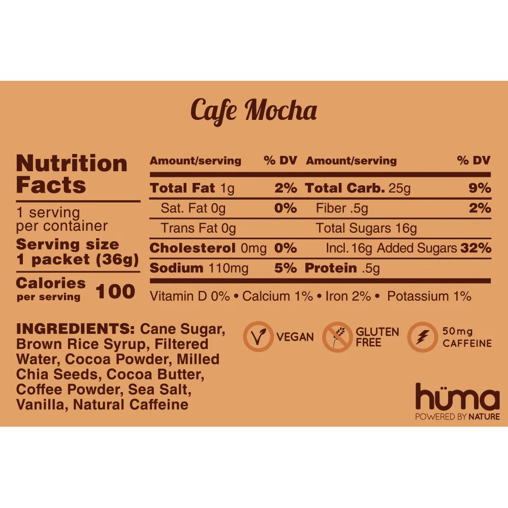 Huma Energy Gel - Cafe Mocha - Fuel Goods