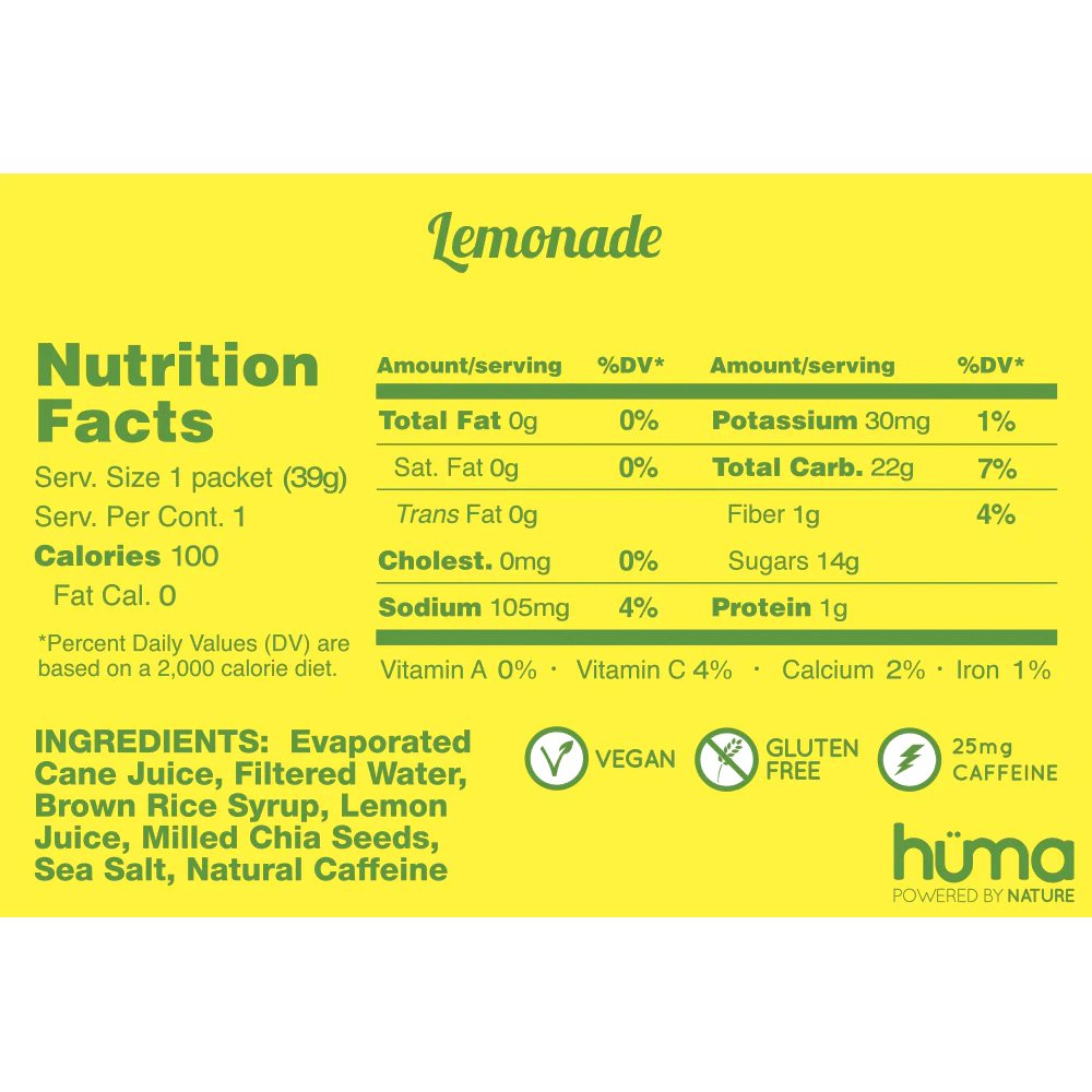 Huma Energy Gel - Lemonade - Fuel Goods