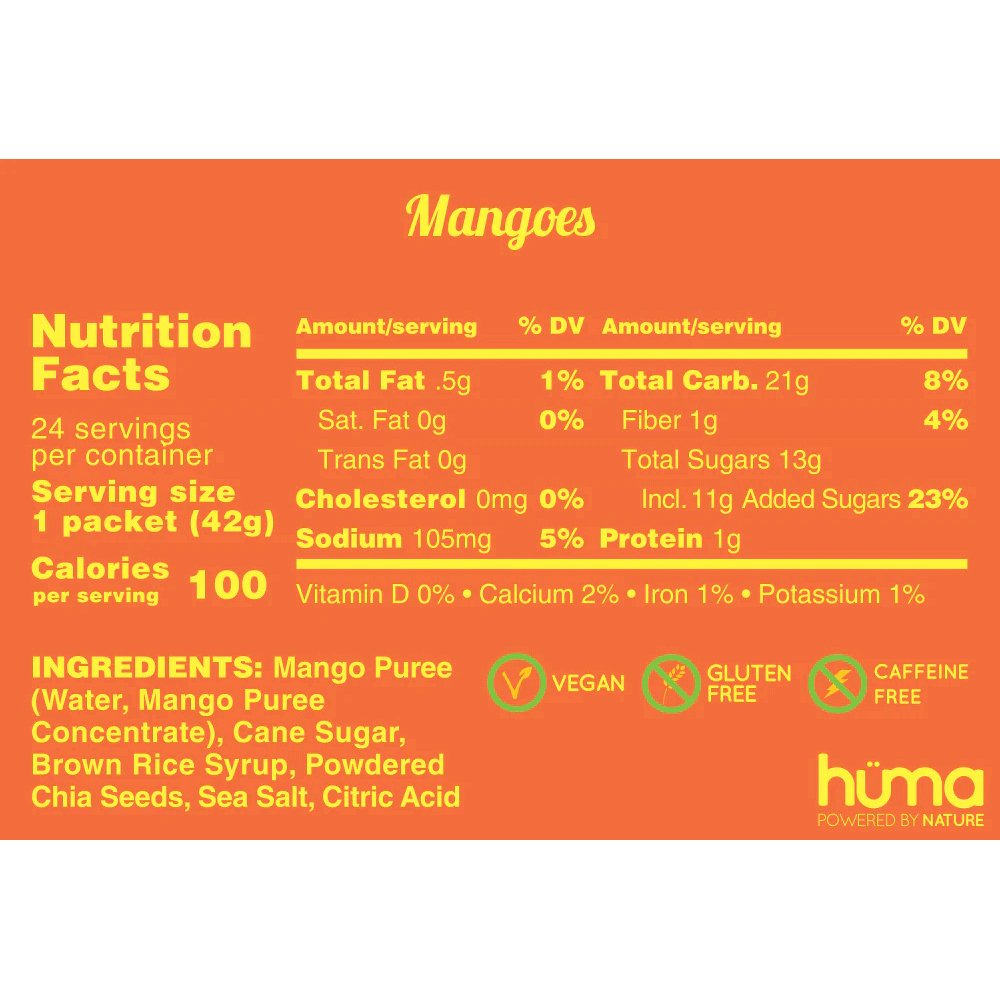 Huma Energy Gel - Mangoes - Fuel Goods