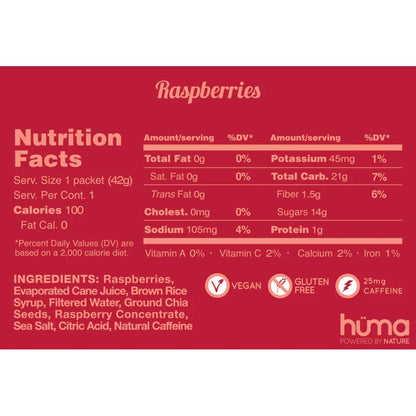 Huma Energy Gel - Raspberries - Fuel Goods