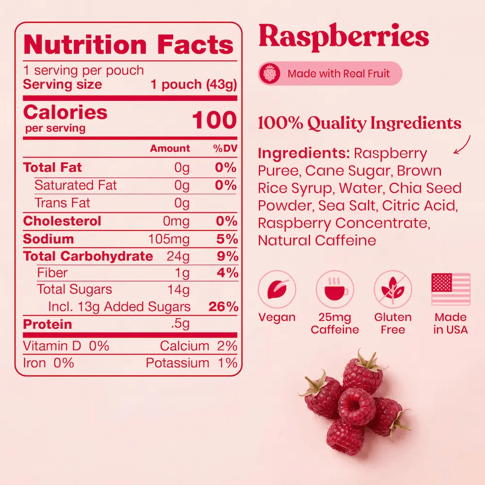 Huma Energy Gel - Raspberries - Fuel Goods