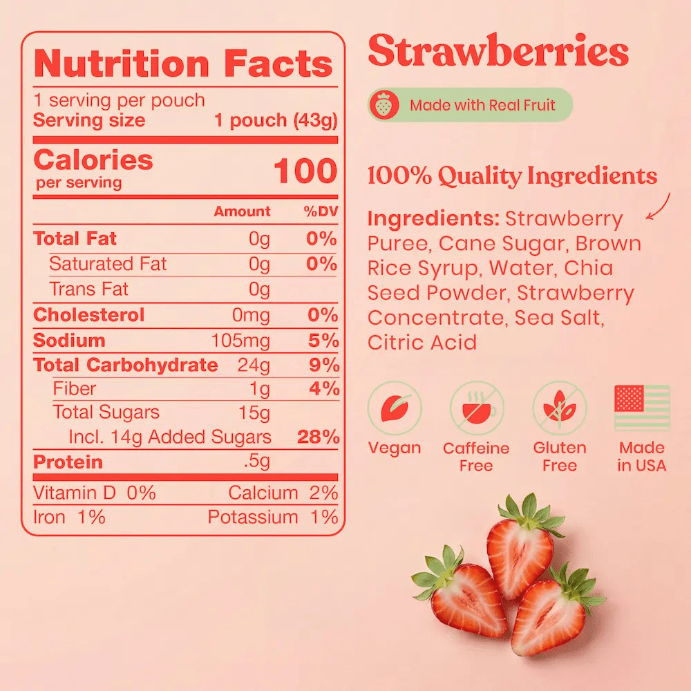 Huma Energy Gel - Strawberries - Fuel Goods