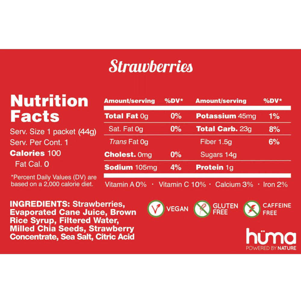 Huma Energy Gel - Strawberries - Fuel Goods