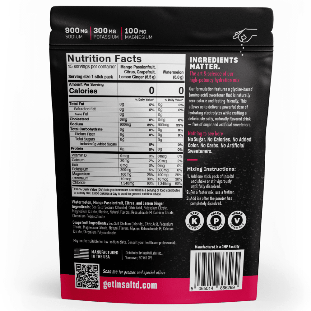 Insaltd Hydration - 15 Stick Variety Pack - Fuel Goods