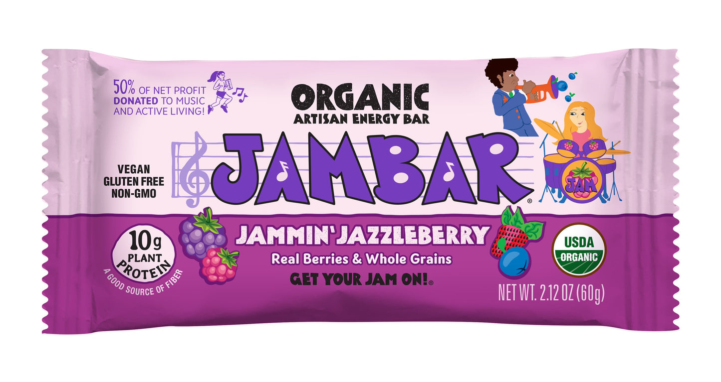 JamBar Artisan Energy Bar - Jammin' Jazzleberry - Fuel Goods