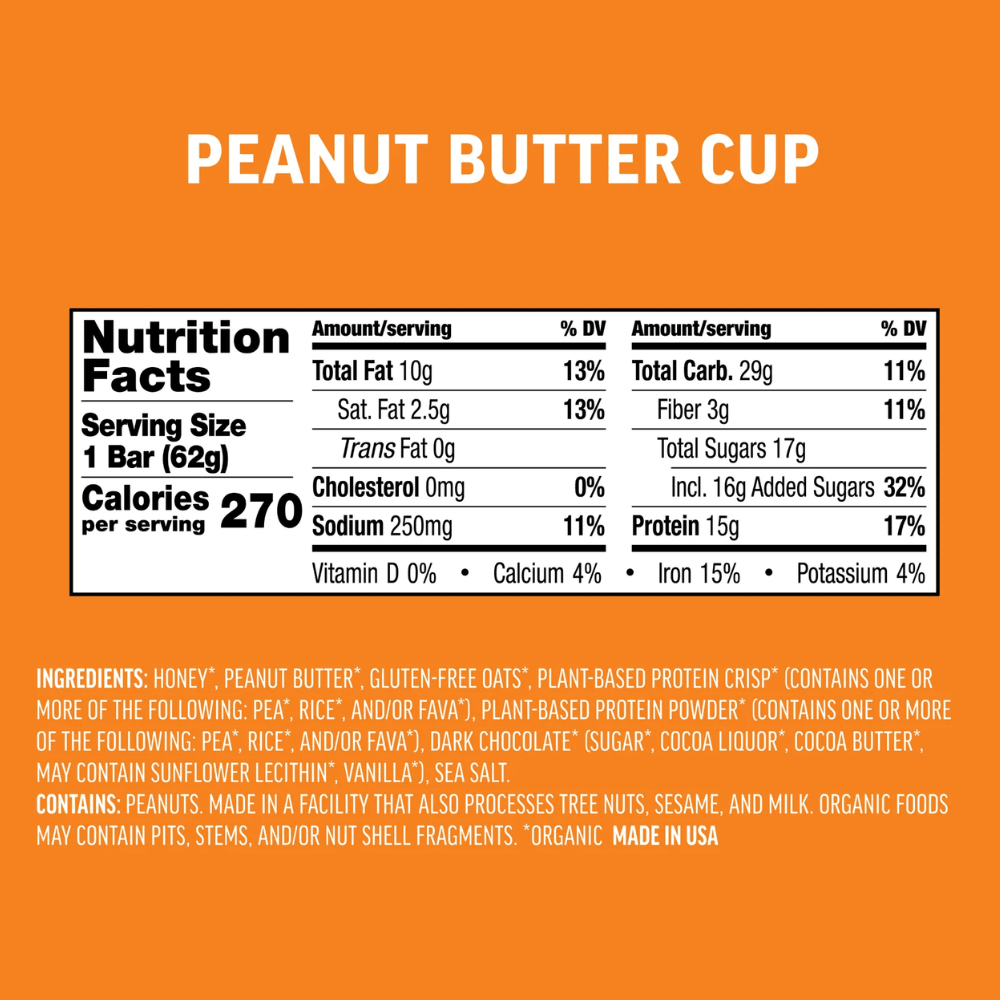 Kate's Real Food Protein Bar - Peanut Butter Cup - Fuel Goods