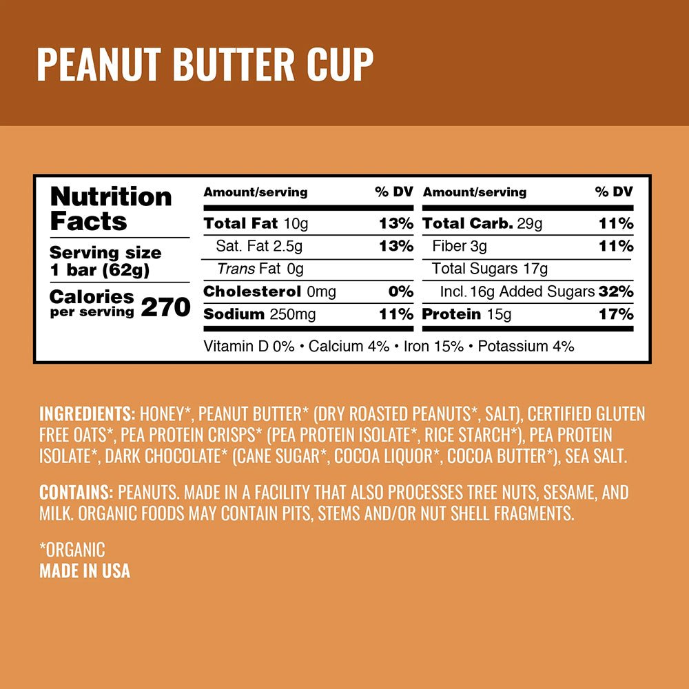 Kate's Real Food Protein Bar - Peanut Butter Cup - Fuel Goods