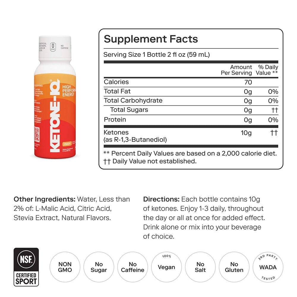 Ketone - IQ™ Shot - Classic Peach - Fuel Goods