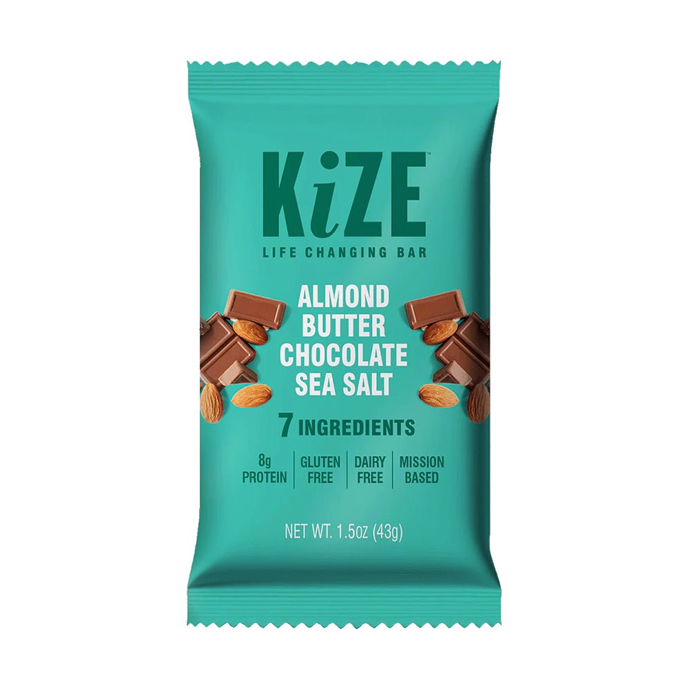 KiZE Bar - Almond Butter Chocolate Sea Salt - Fuel Goods