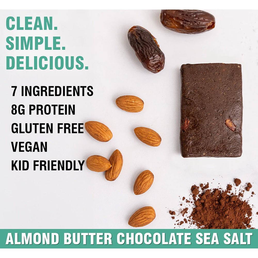 KiZE Bar - Almond Butter Chocolate Sea Salt - Fuel Goods