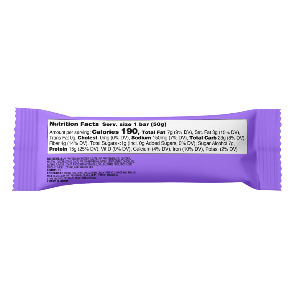 Misfits Plant Based Protein Bar - Caramel Fudge - Fuel Goods