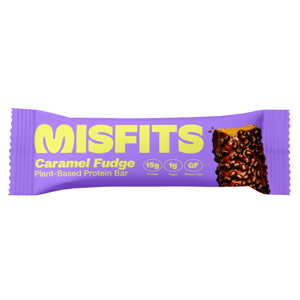 Misfits Plant Based Protein Bar - Caramel Fudge - Fuel Goods