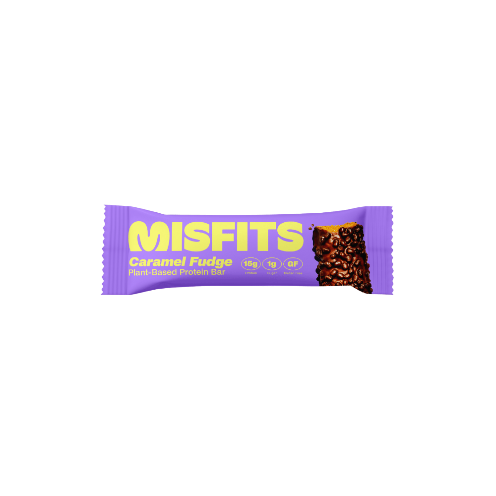 Misfits Plant Based Protein Bar - Caramel Fudge - Fuel Goods