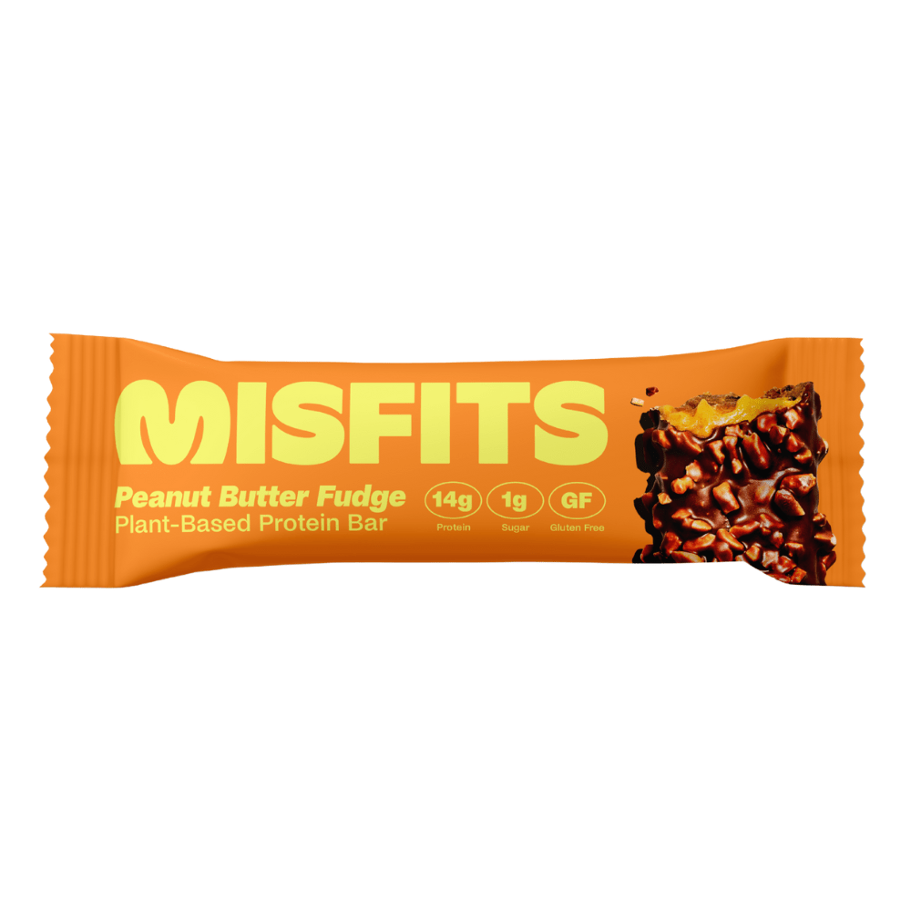 Misfits Plant Based Protein Bar - Peanut Butter Fudge - Fuel Goods