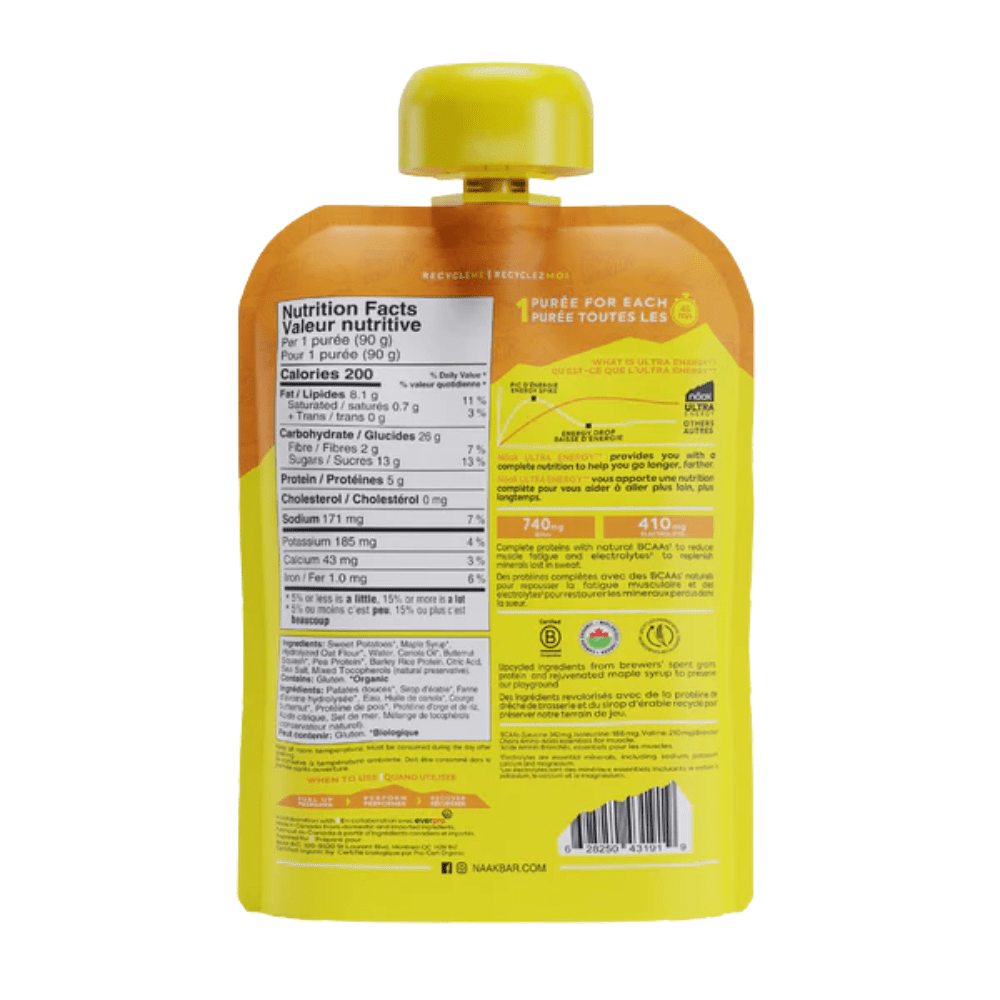 Naak Ultra Energy Purees - Sweet Potatoes and Butternut Squash - Fuel Goods