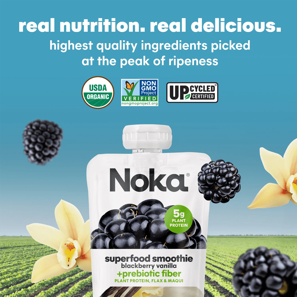 Noka Prebiotic Fiber Smoothie - Blackberry Vanilla - Fuel Goods