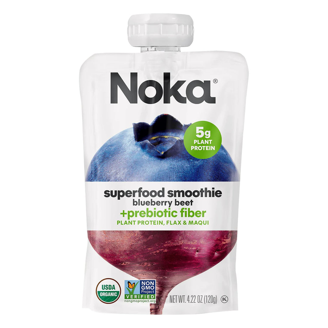 Noka Prebiotic Fiber Smoothie - Blueberry and Beet - Fuel Goods