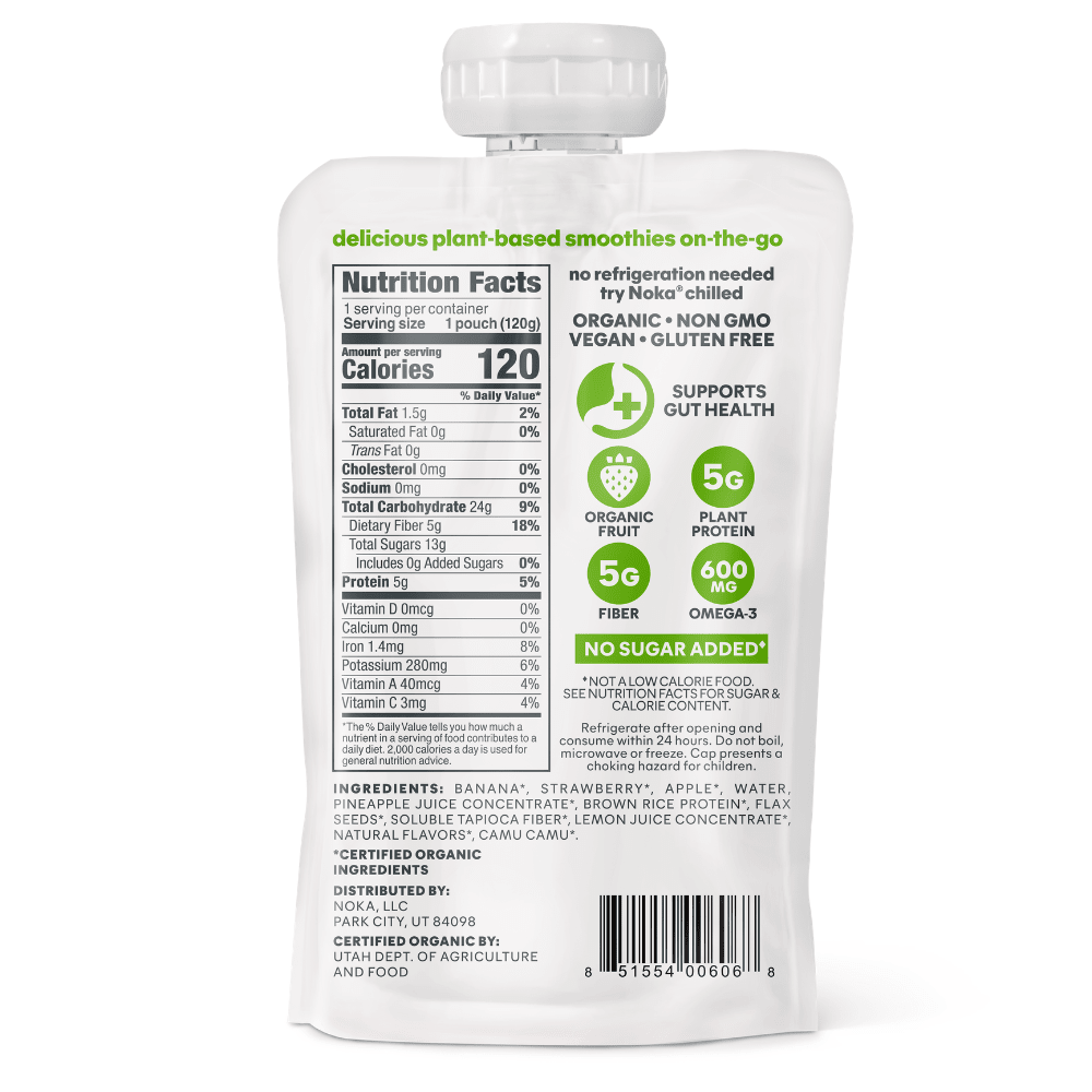Noka Superfood Smoothie - Strawberry Pineapple - Fuel Goods