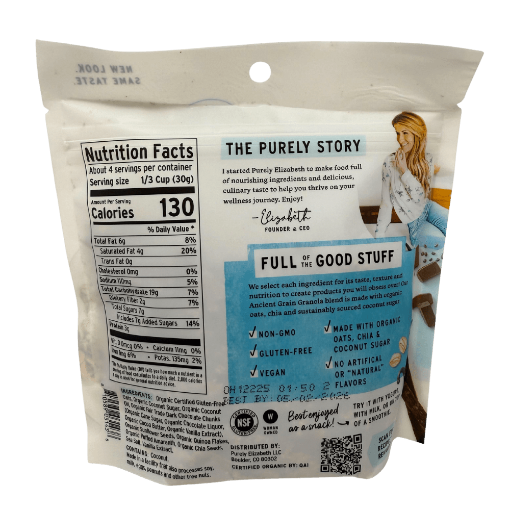 Purely Elizabeth Vanilla Chocolate Chip Ancient Grain Granola - Fuel Goods